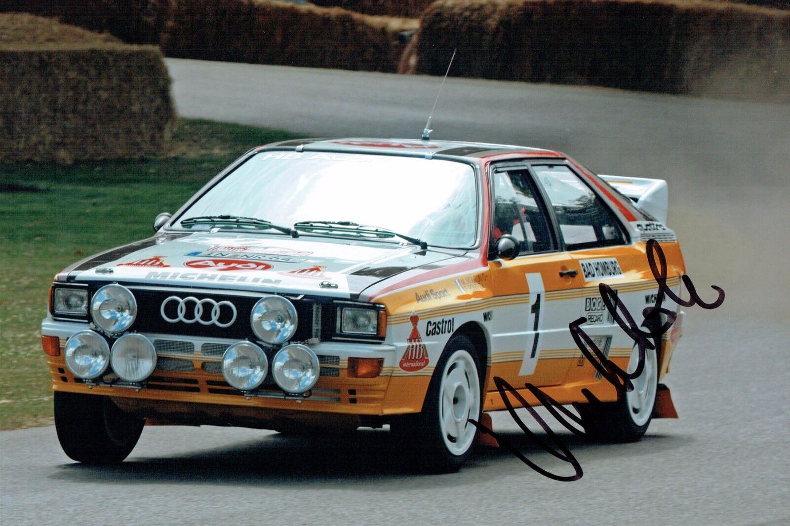 Hannu MIKKOLA SIGNED AUTOGRAPH 12x8 Photo Poster painting 1 AFTAL COA Rally Driver Audi Quattro