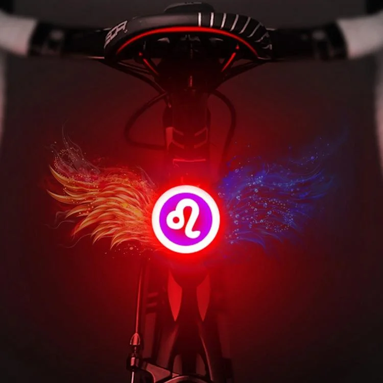 USB Charging Red Blue Color Riding Light Rear Lamp Safety Warning Light 