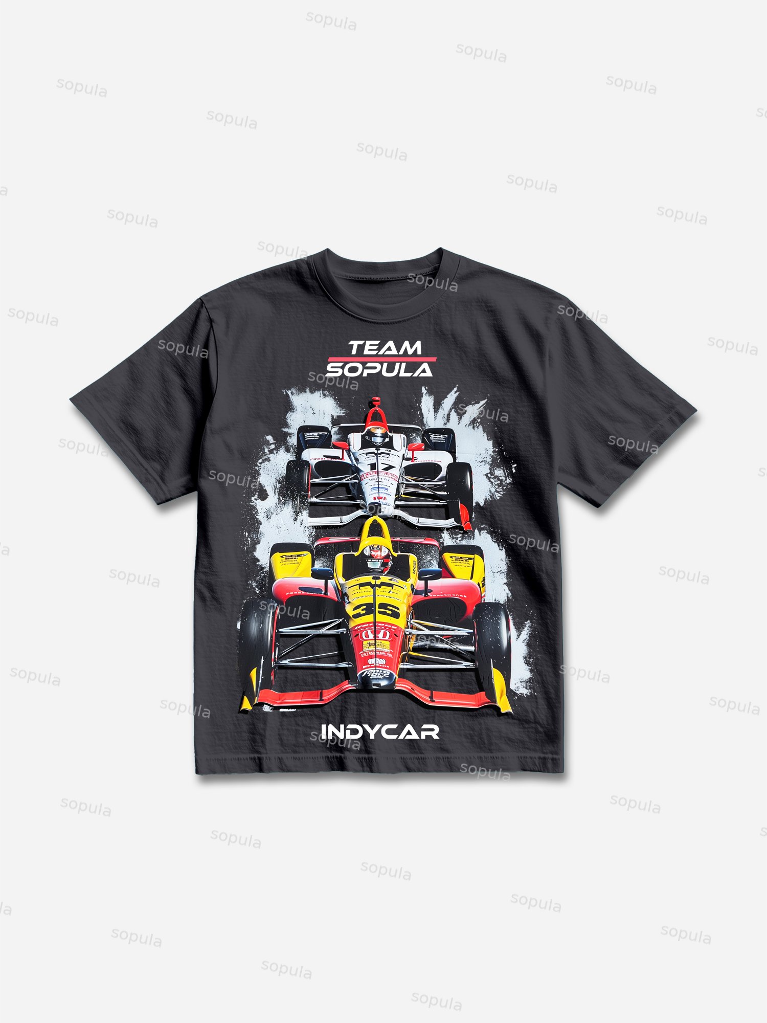 Indycar Racing Team Graphics Cotton T-shirt - SOPULA