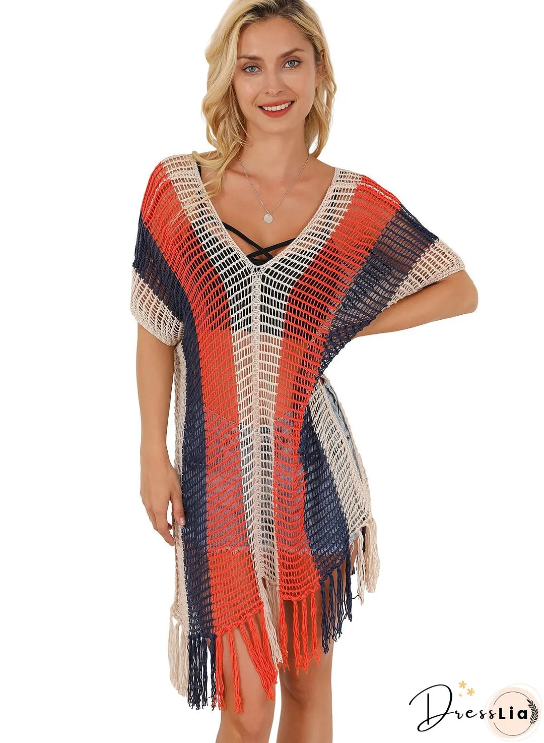 Tassel Crochet Beach Cover Up