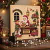 (20x20cm)Santa Workshop DIY Pearl Painting Art With Inner Wooden Framed Kit