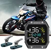 Motorcycle TPMS Tire Pressure Temperature Monitoring Alarm System with 2 Sensors