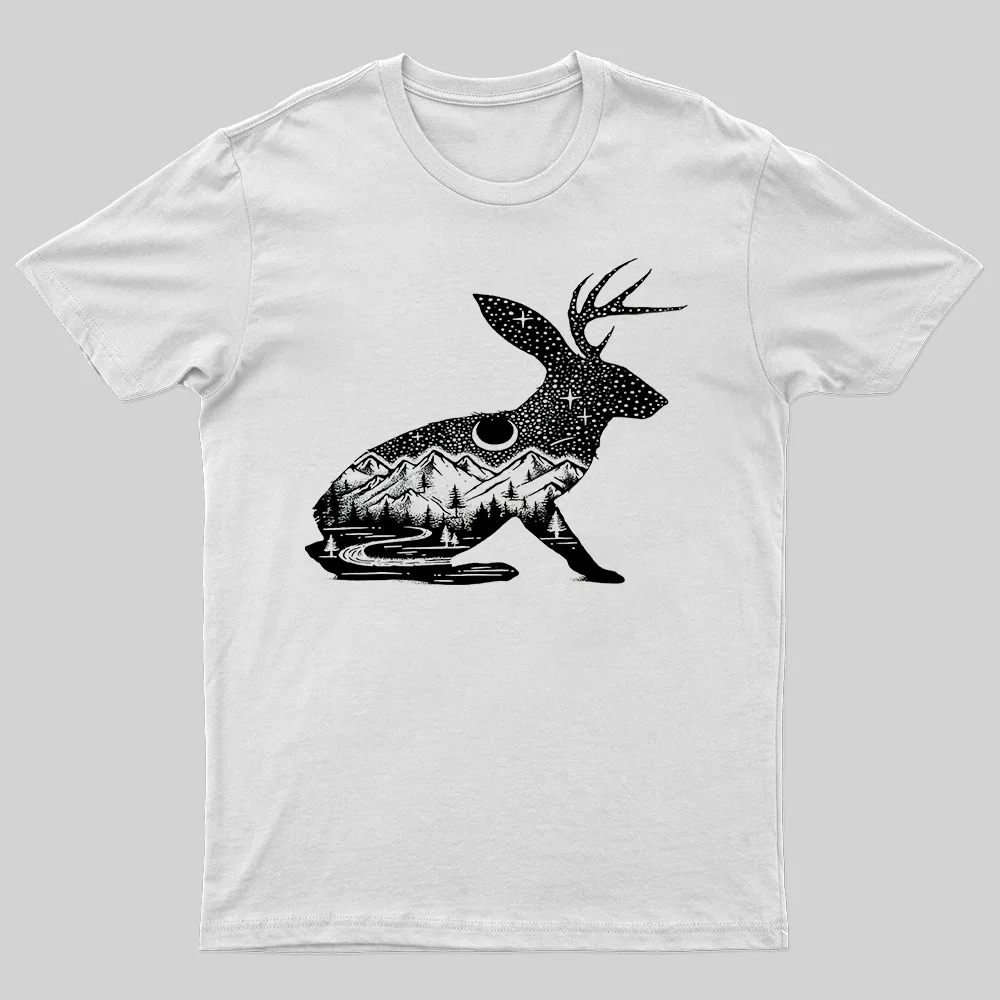 Jackalope Graphic Printed Men's T-shirt