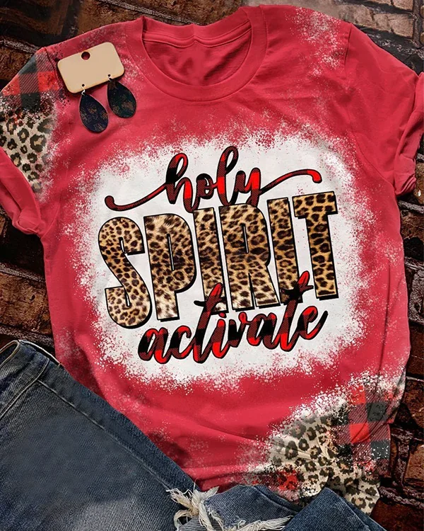 Holy Spirit Activate Leopard Short Sleeve T-shirt