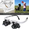 Telescopic Magnifier Glasses Loupes LED Light 8X/15X/23X Magnifying Eyewear