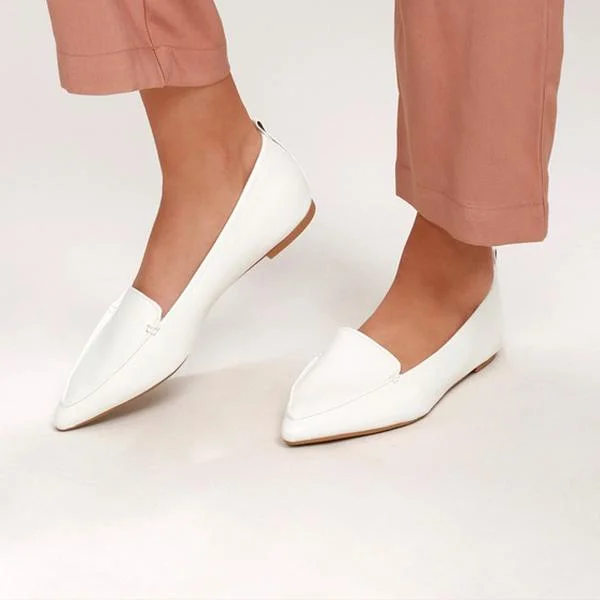 Women Casual Natural Pointed Loafers