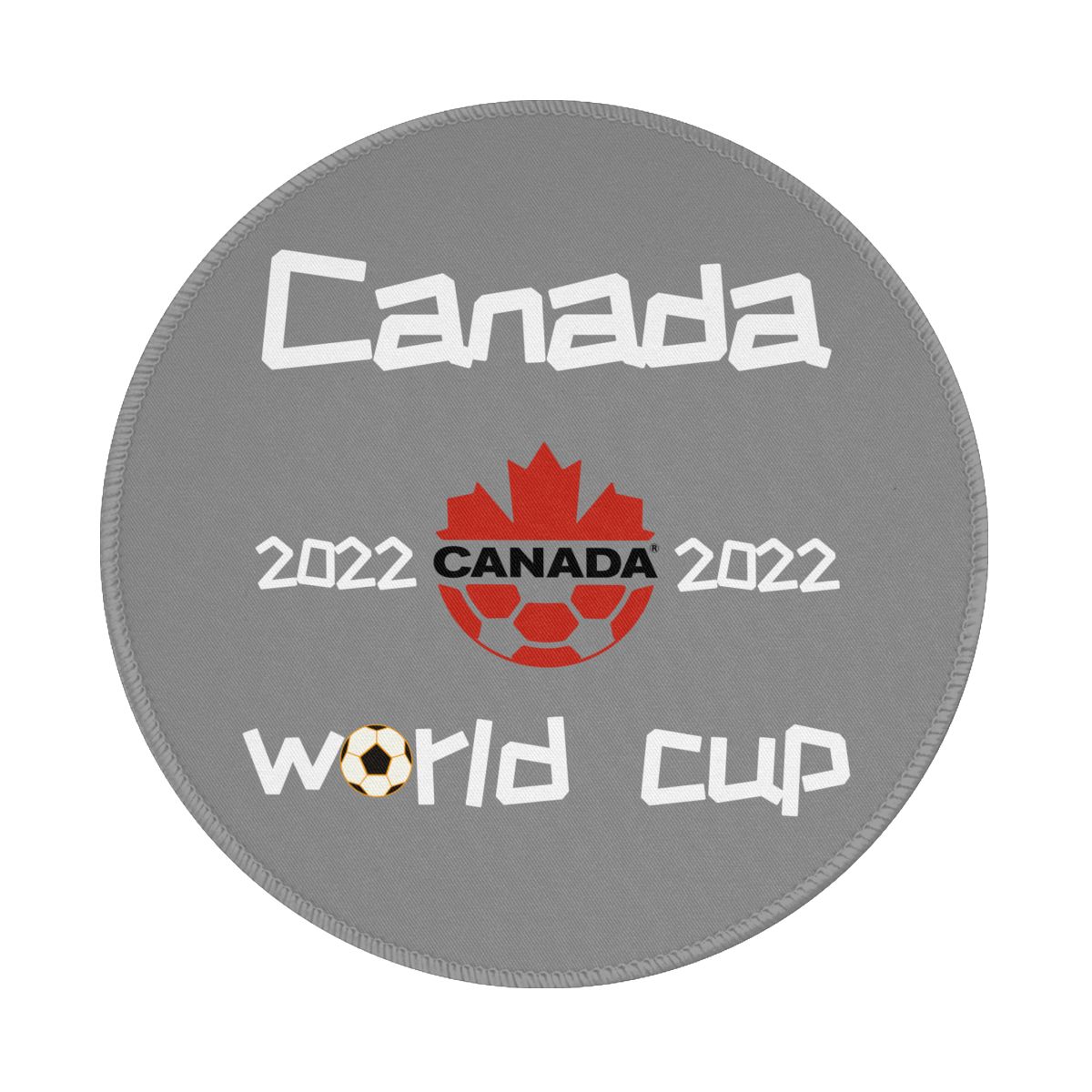 Canada 2022 World Cup Team Logo Gaming Round Mousepad for Computer Laptop