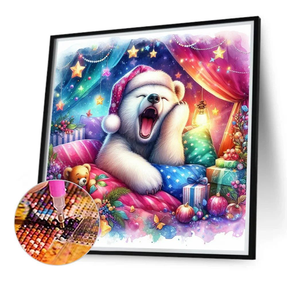 Diamond Painting - Full Round Drill - Sleeping Bear(Canvas|40*40cm)