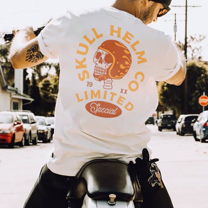 UPRANDY Letter skull print designer short sleeve t-shirt -  UPRANDY