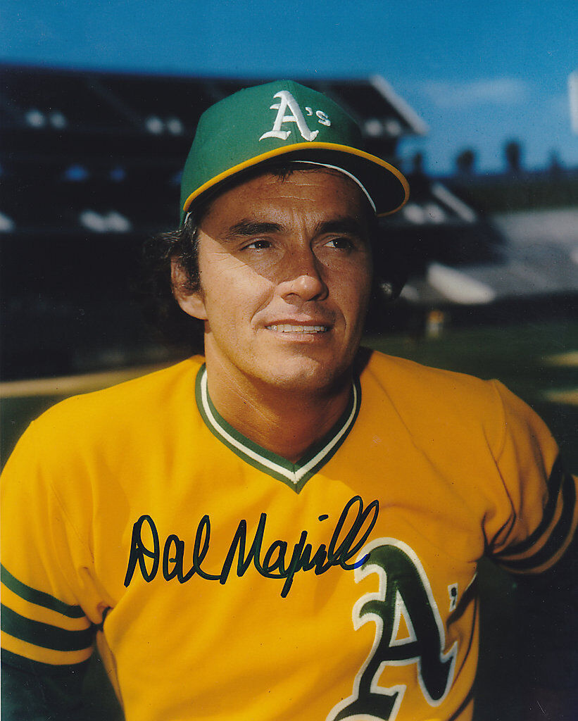 DAL MAXVILL OAKLAND A'S ACTION SIGNED 8x10