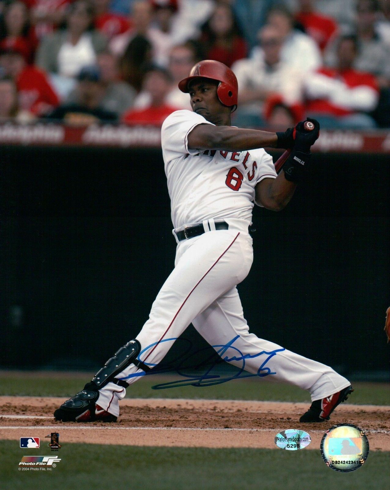 Jose Guillen Signed 8X10 Photo Poster painting Autograph Anaheim Angels Home Swing Auto COA