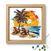 Landscape Glass Bead Partial 11CT DIY Stamped Cross Stitch Kits for Beginners Adults Home Decor Cross Stitch Art and Crafts Kits 14.04x14.04in tapestrymarket