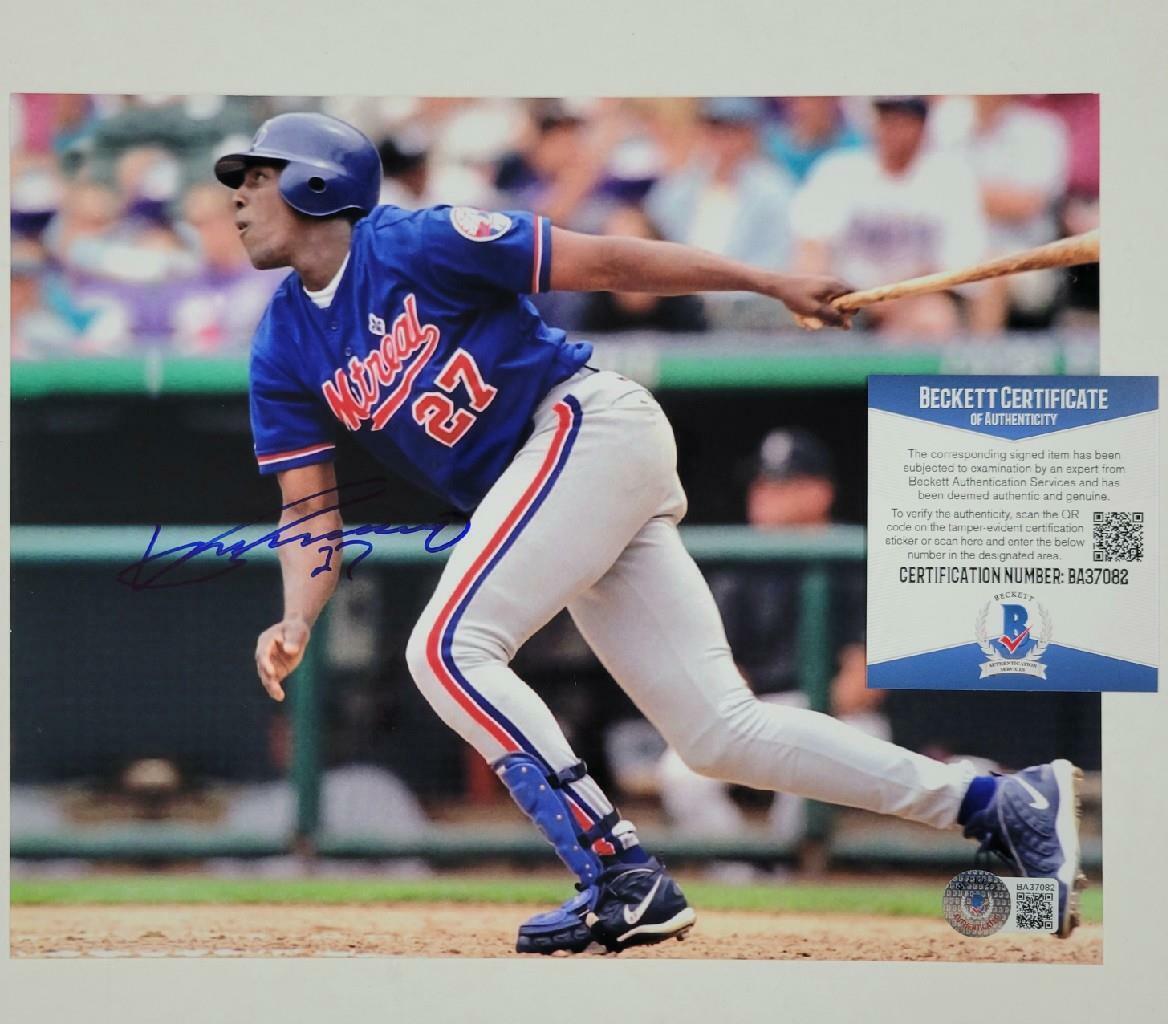 HOF Vladimir Guerrero signed Montreal Expos 8x10 Photo Poster painting #2 ~ Beckett BAS COA