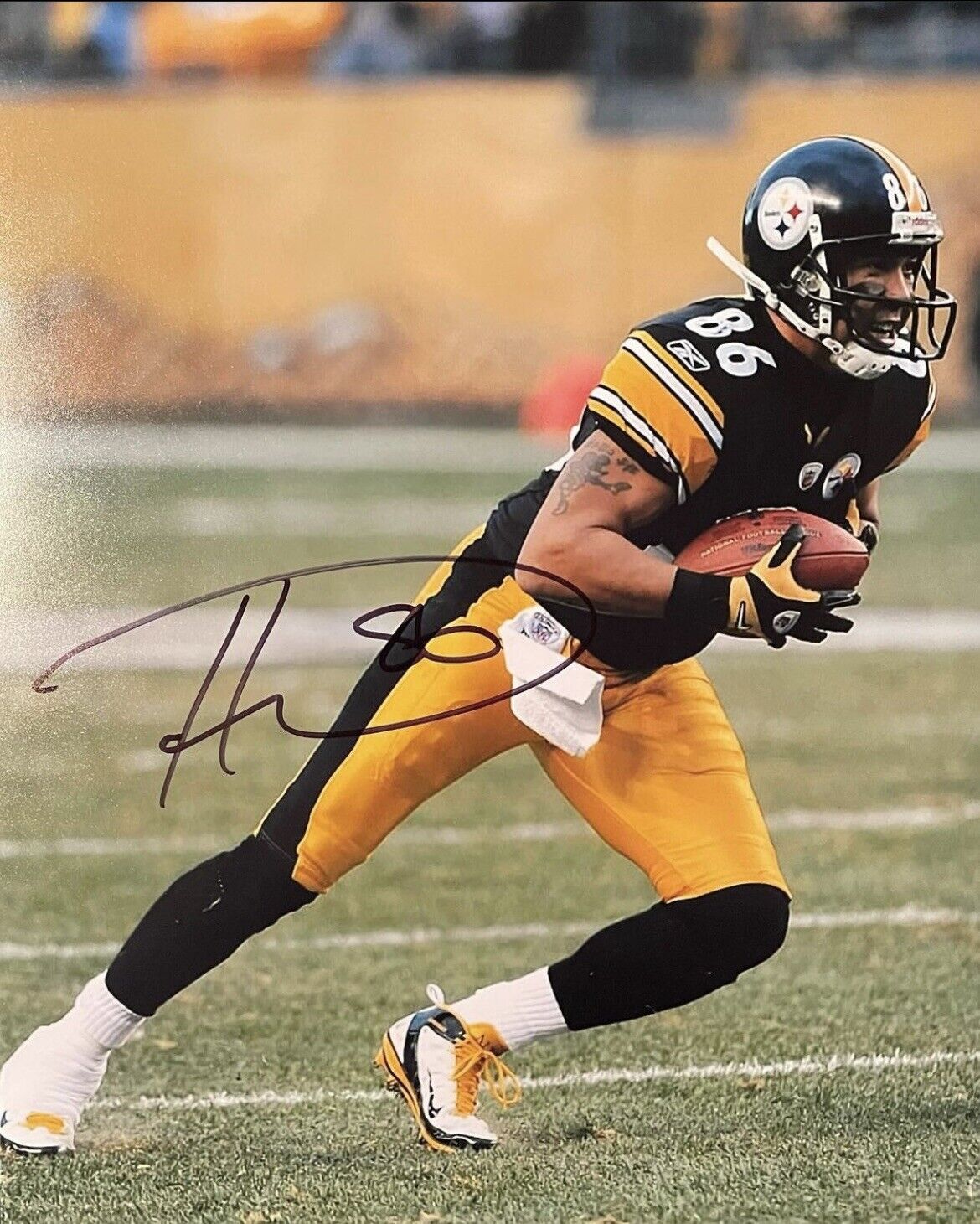 Hines Ward Signed Pittsburgh Steelers 8x10 Photo Poster painting