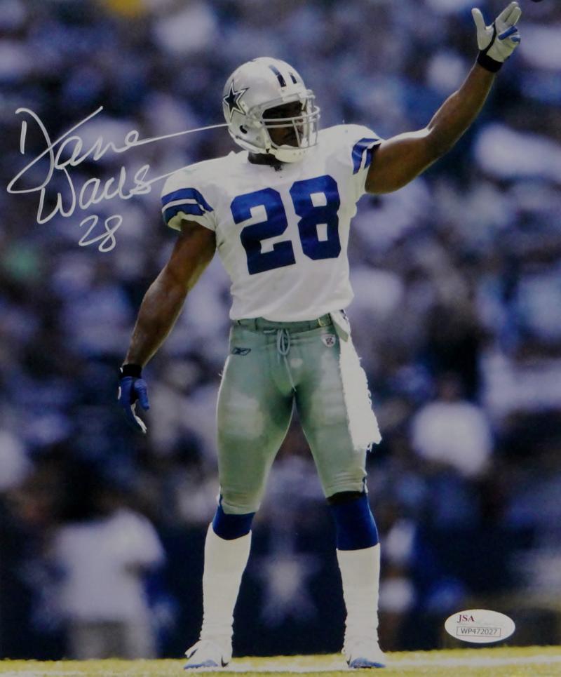 Darren Woodson Autographed *White Dallas Cowboys 8x10 Pointing Photo Poster painting- JSA W Auth