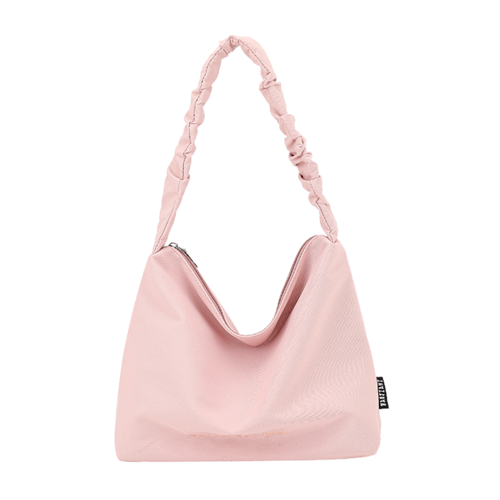 

Simple Canvas Handbag Totes Women Pleated Shoulder Underarm Bags -Pink, 501 Original