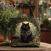Elegant Cat Stare Quilted Tote  Bag