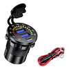 Car Motorcycle Dual USB Charger 4.8A USB Power Socket with On/Off Switch