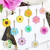 12Pcs DIY Flowers Diamond Painting Keychain（Double-Sided)