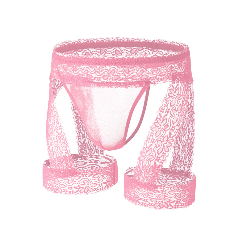 Lovingerie - Men's Lace Tirm Bulge Pouch G-String Underwear with Garter