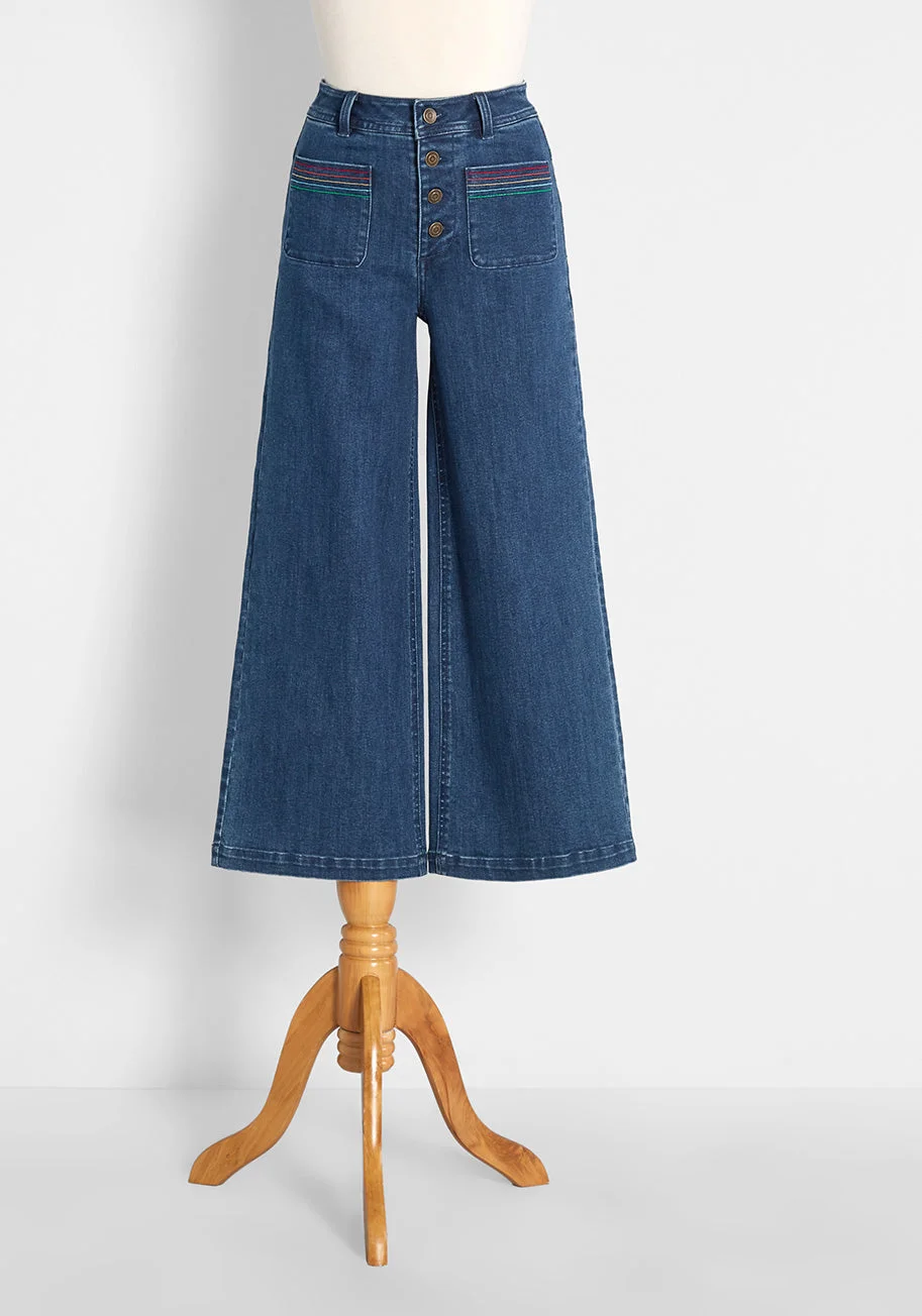 Don't Forget Your Rainbow! Wide-Leg Jeans