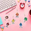 6pcs/set DIY Diamond Painting Chocolate Beans Keychains Kit