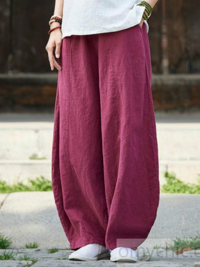 Women Cotton Pants Spring Summer Casual Pants