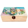 5D DIY Diamond Painting Handmade Wood Storage Box Crystal Storage Case (Guitar)