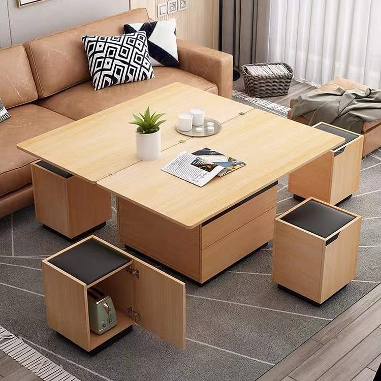 multi functional coffee table with stools