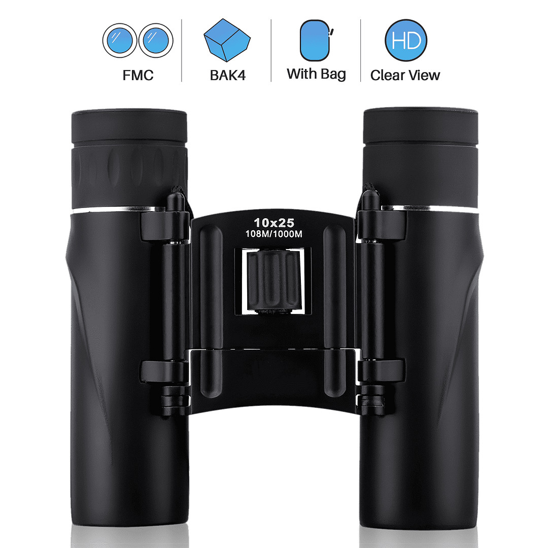 10x25 Binoculars for Kids Adults,Small Binoculars for Concert Travel Bird Watching,Long-Range Binoculars with Fully Coated Lens