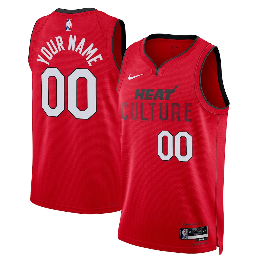 Unisex Miami Heat Red 2024/25 Custom Swingman Jersey - City Edition mysite