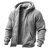 Men's Vintage Fleece Pocket Full Zip Long Sleeve Hoodie Jacket by Inlyline