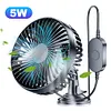 USB Single Head Car Fan 12V/24V with Suction Cup Windshield Desk Fan Auto Cooler