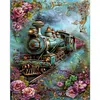 Train-11CT Stamped Cross Stitch 40*55cm/15.75*21.65in