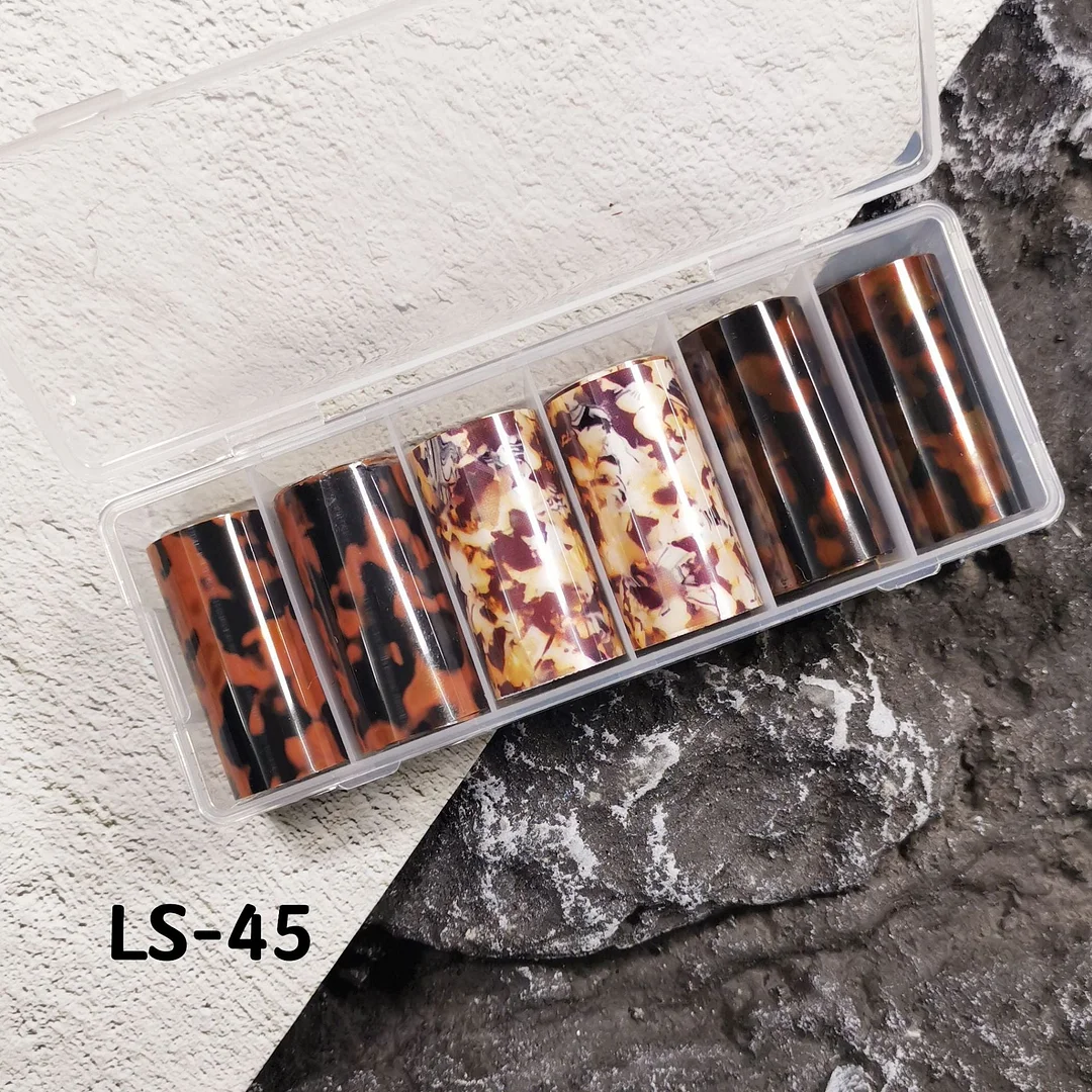 3pcs Tortoiseshell Amber Nails Foils Tortoise Shell Nail Art Transfer Foil Decals Wraps Tips Nail Manicure Decorations 4*100cm-Nail Inspo