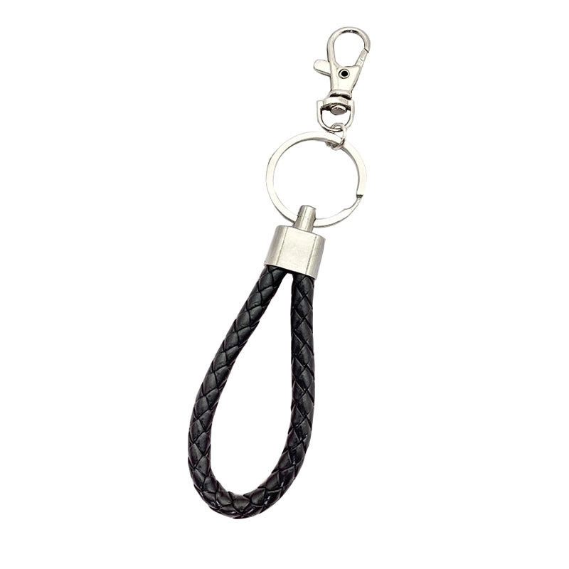 Minimalist Classic Style Solid Color Pu Leather Unisex Bag Pendant Keychain