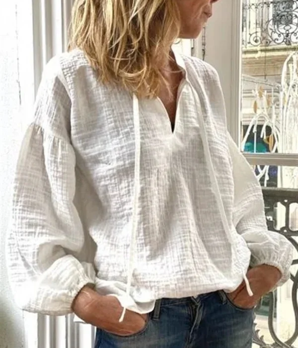 Cotton and Linen Vintage Shirt VangoghDress