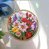 (Upgrade Size)DIY Diamond Painting Art Double Sided Effect Pendant Colorful Animal Hanging Ornament Kit(Flowers)