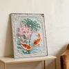 DIY Pearl Painting Good Luck Lotus with Frame for Home Wall Decor(30x40cm)