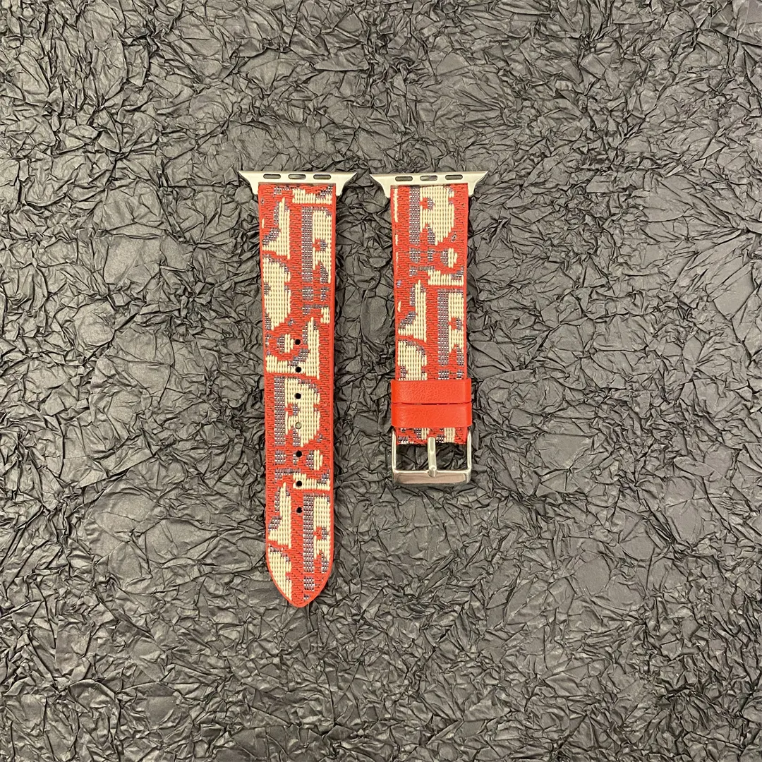 Christian Dior Premium Jacquard Fabric Apple Watch Full Series Replacement Straps