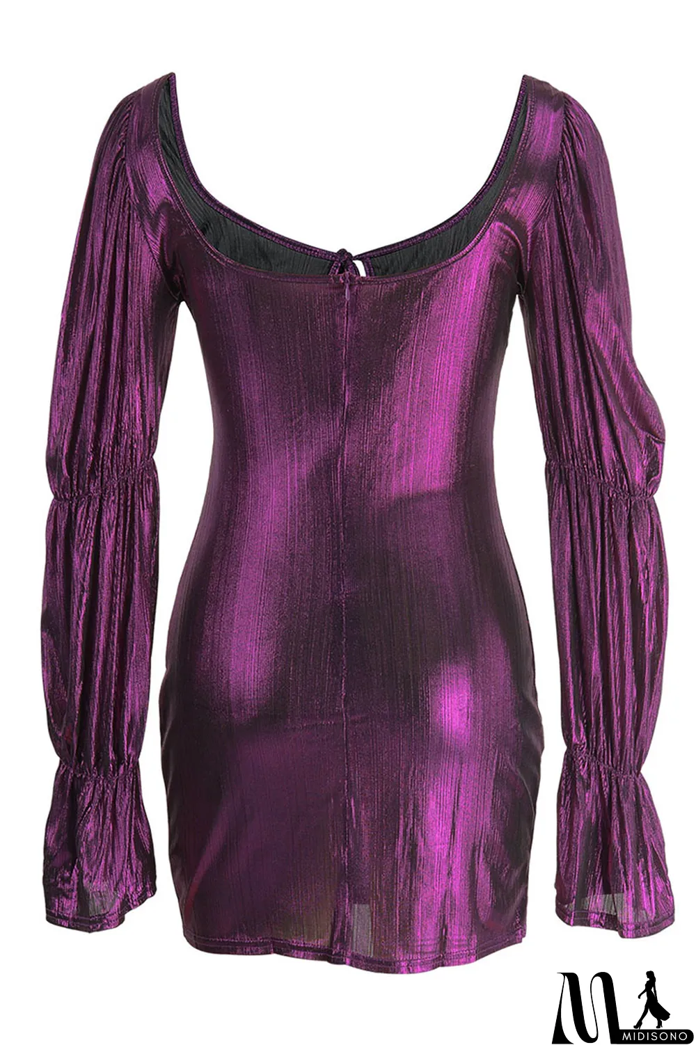 MidiSono - Red Sexy Solid Patchwork Square Collar One Step Skirt Dresses