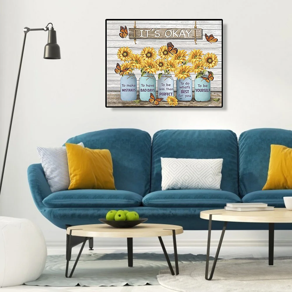11ct Counted Cross Stitch - Sunflower Vase(50*60cm)
