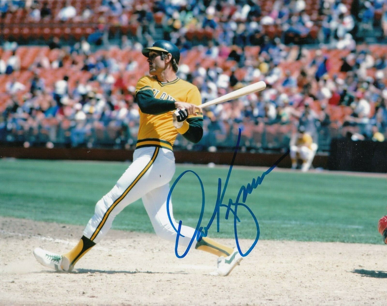 DAVE KINGMAN OAKLAND A'S ACTION SIGNED 8x10