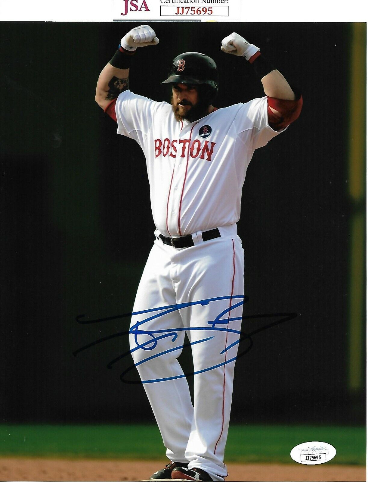 JONNY GOMES signed autographed BOSTON RED SOX WORLD SRIES 8X10 Photo Poster painting w/ COA JSA