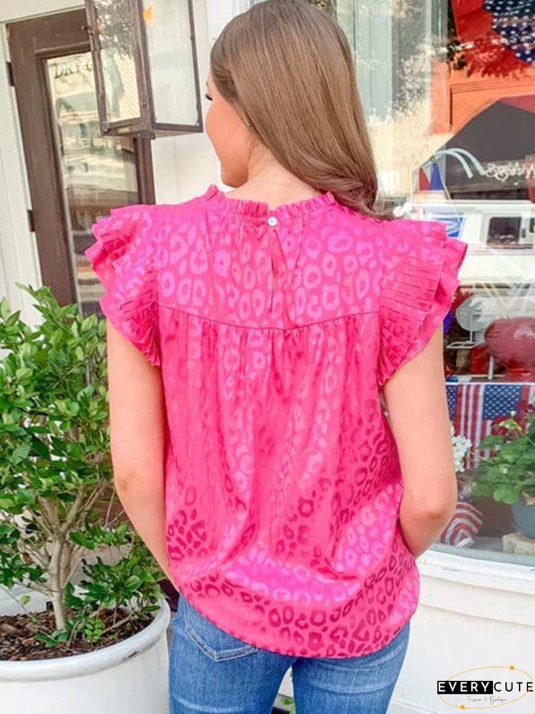 Fuchsia Cheetah Print Top