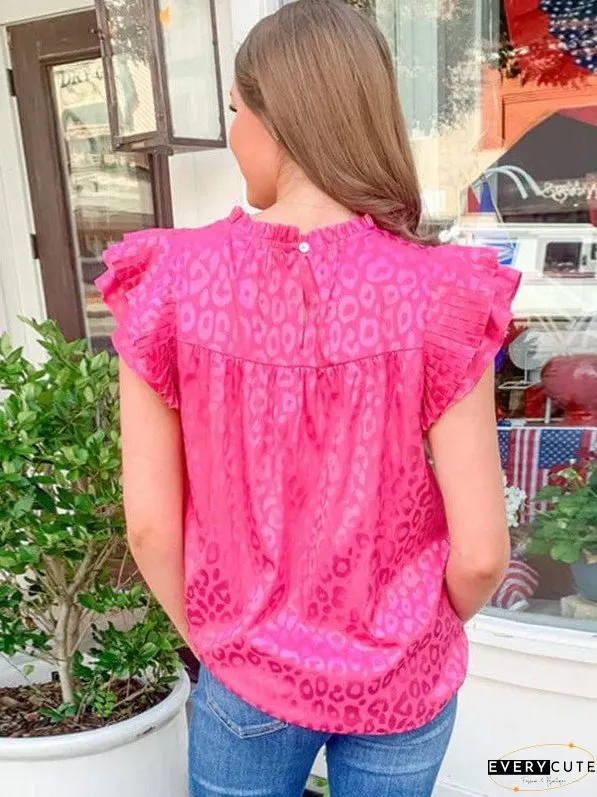 Fuchsia Cheetah Print Top