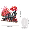 DIY Train Heart Acrylic Special Shape Diamond Painting Desktop Ornaments