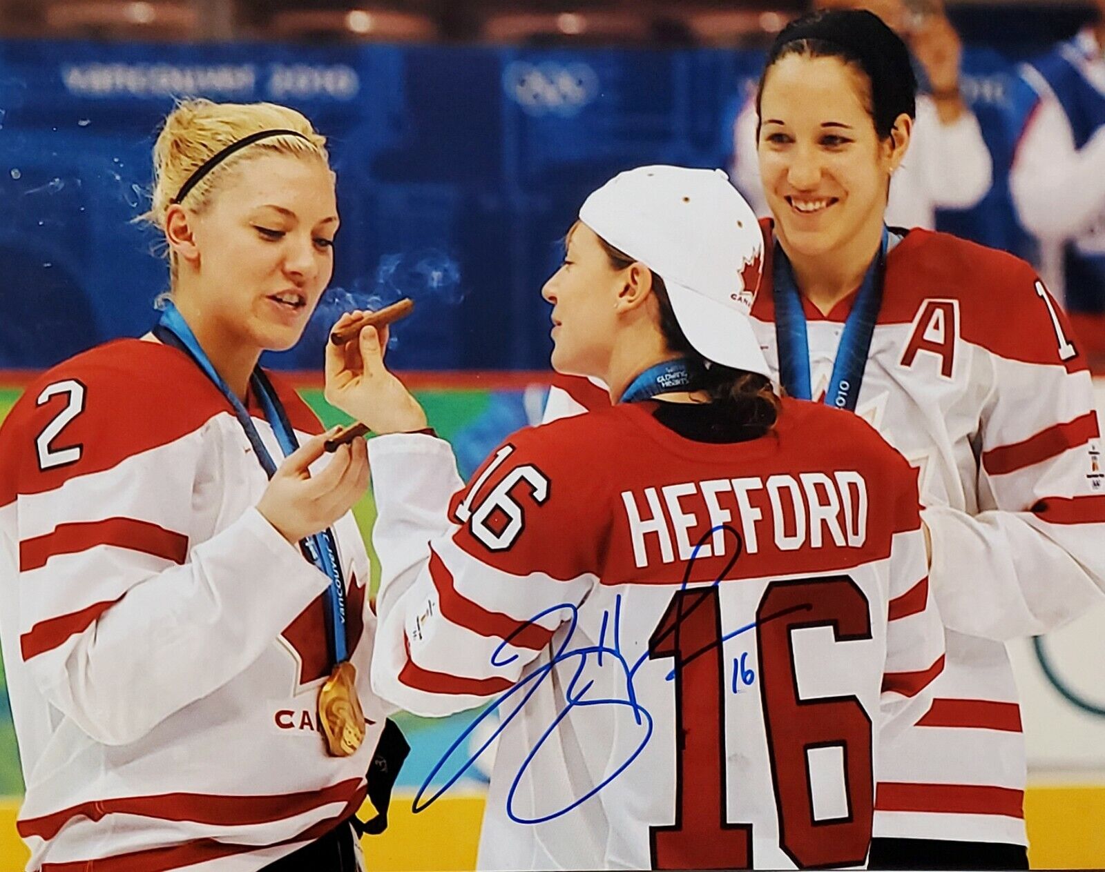 Jayna Hefford Hand Signed Autograph 8x10 Photo Poster painting In Person Proof Canada Hockey