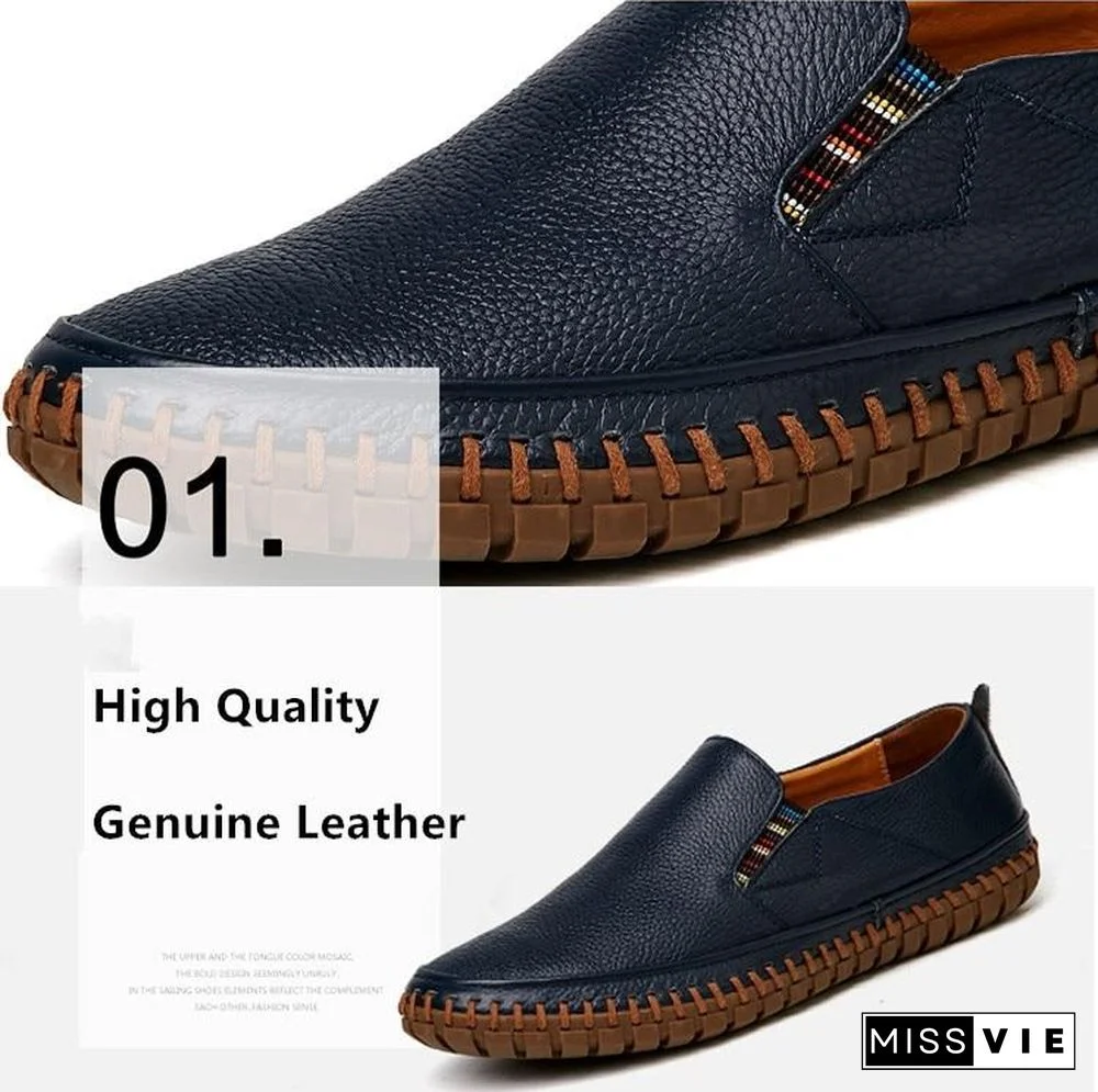 Leather Men Shoes Slip On Shoes Leather Loafers Mens Moccasins Shoes Italian Designer Shoes