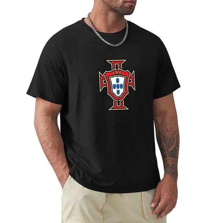 Portugal Graphique Coton T-shirt Manche Courte Homme